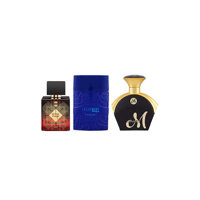 Ajmal Amber Magic EDP Woody Perfume & Maryaj Fresh Wave For Him EDP & M For Her EDP 1's - Perfumes (Edt/Edp)