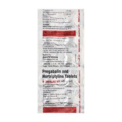 Nervilax NT Tablet 10'S - Neuropathic Pain-Dru