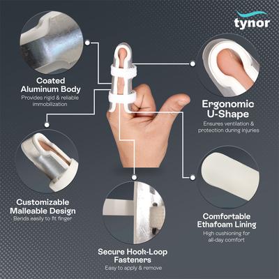 Tynor Finger Cot - Silver (L) 1's - Hand/Wrist Supports