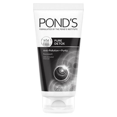 Pond's Pure Detox Pollution Clear with Activated Charcoal Facewash Clinically Proven Brightness 150gm - Face Washes