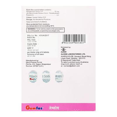 Gemfos 35mg Tablet 4'S - Bone Metabolism-Age