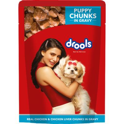 Drools Puppy Real Chicken and Chicken Liver Chunks in Gravy (pack Of 30 x 150gm) 1's - Petfood