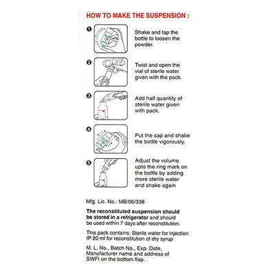 Zipod CV 50mg Oral Suspension 30ml - Bacterial Infections-Cep