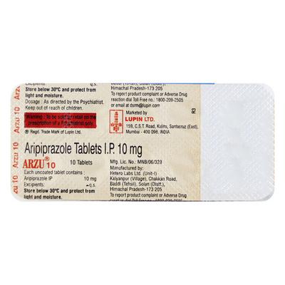 Arzu 10mg Tablet 10'S - Schizophrenia-Aps