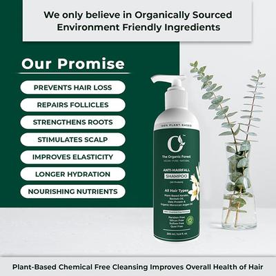 Organic Forest Hair Fall Control, Hair Thickening & Hair Growth Shampoo 200 ml - Shampoos