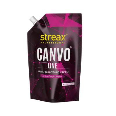 Streax Professional Canvoline Hair Straightening Cream with Kera-Charge - Intense 500 gm - Hair Creams