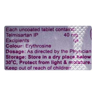 TELMIFINE 40mg Tablet 10's - Hypertension-Ang