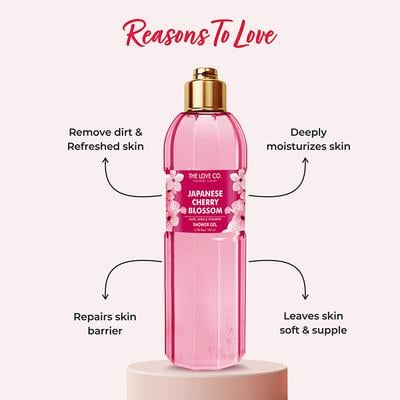 The Love Co. Japanese Cherry Blossom Shower Gel 100 ml - Shower Gels & Body Wash