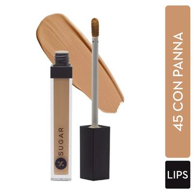 SUGAR Cosmetics Magic Wand Waterproof Concealer - 45 Con Panna (Medium Beige Golden Undertone) 8.4 gm - Concealer