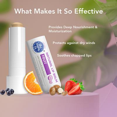 The Mom's Co. Natural Fruit Lip Balm with Cocoa & Shea Butters 5gm - Lip Balms