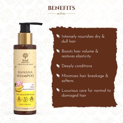 Khadi Essentials Banana Conditioner with Lotus & Bhringraj For Deep Nourishment 200 ml - Dry Shampoos & Conditioners
