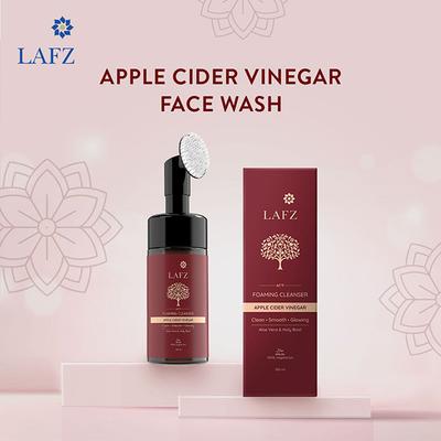 Lafz Apple Cider Vinegar Foaming Face Wash With Built - In Face Brush 100 ml - Scrubs & Exfoliants