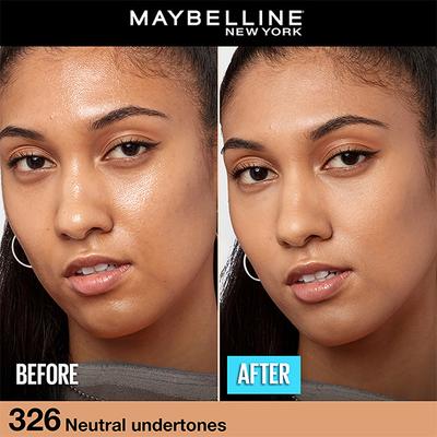 Maybelline New York Fit Me Matte + Poreless Liquid Foundation 16h Oil Control SPF 22 - 326 Warm Tan 30 ml - Foundation