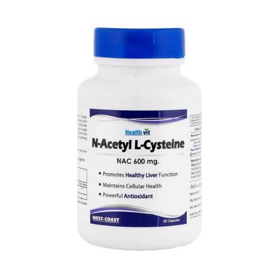 Healthvit N-Acetyl L-Cysteine (NAC) Liver & Antioxidant Support 600mg-Capsules 60's - Calcium And Minerals