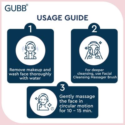 GUBB Facial Cleansing Massager Brush with USB, Silicone Face Scrubber 1's - Massagers
