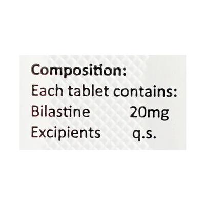 BILAXTEN 20 Tablet 10's - Allergies-Ant