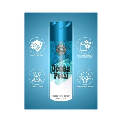 ARRAS Ocean Pearl Deodorant Body Spray, Long Lasting Fragances, for Women 200 ml - Women Perfumes (Edt/Edp)