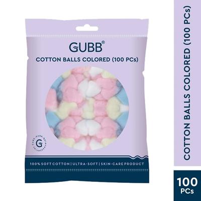 Gubb Coloured Cotton Balls - 100 Pcs 1's - Cotton Balls