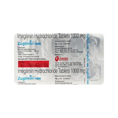 ZUGLIMIN 1000 Tablet 10's - Diabetes-Ant