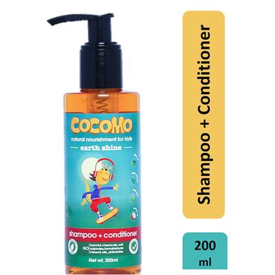Cocomo Natural Kids Shampoo and Conditioner Citrus Fragrance Adds Strength and Shine Earth Shine 200 ml - Baby Shampoo