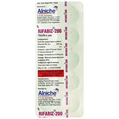 RIFABIZ 200MG TABLET 10'S - Bacterial Infections-OAB