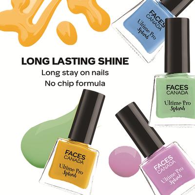 Faces Canada Ultime Pro Splash Mini Nail Enamel, Linty + Viola + Frozen + Sunny Side Up, 20ml 4's - Nail Polish
