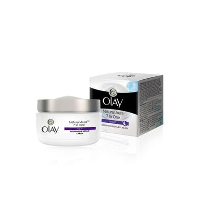 Olay Natural Aura 7 In One Night Cream with Vitamin B3, Pro B5, E 50gm - Face Moisturizers