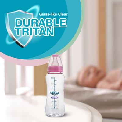 Vega Baby & Mom Tritan Feeding Bottle Regular Neck - Pink 250ml - Feeding & Nursing