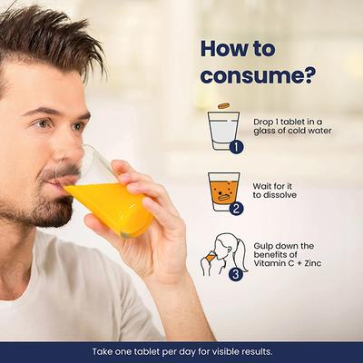 Wellbeing Nutrition Vitamin C + Zinc, Natural and Organic Immunity Booster, 100% RDA 1000mg Vitamin C - Vitamin C