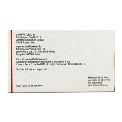 Onglyza 5mg Tablet 14'S - Diabetes-Ant