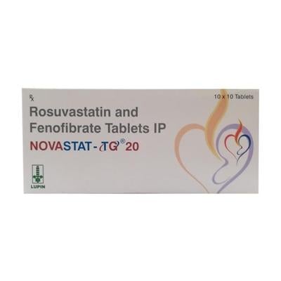 Novastat TG 20mg Tablet 10'S - High Cholesterol-Dys