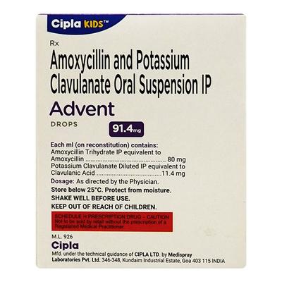 Advent Tangy Orange Flavour Drops 10ml - Bacterial Infections-Pen