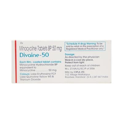 Divaine 50mg Tablet 10'S - Bacterial Infections-Tet