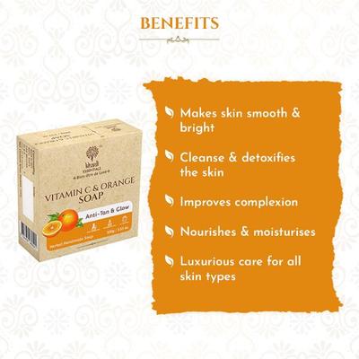 Khadi Essentials Vitamin C & Orange Handmade Ayurvedic Soap for Anti 300 gm - Body Butter