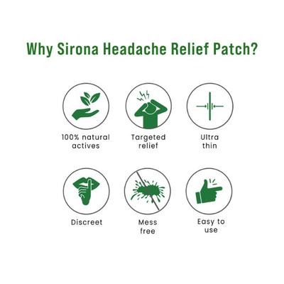 Sirona Herbal Pain Relief Patches for Headaches and Migraine (Pack of 16) 1's - Others