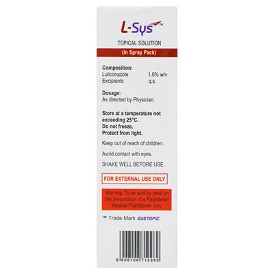L SYS Topical Solution 30ml - Fungal Infections-Taa