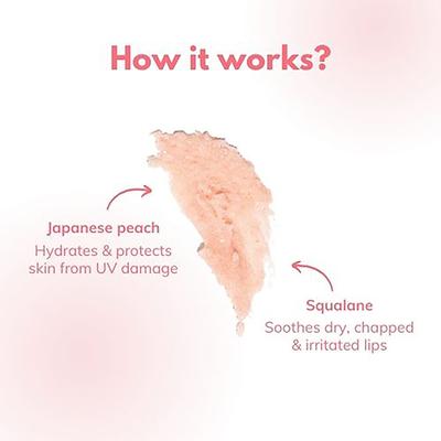 Clayco Japanese Peach and Squalane Brightening Lip Polisher 1 gm - Lip Scrubs