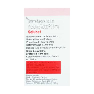 Solubet 0.5mg Tablet 10'S - Asthma/COPD-Ast