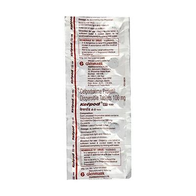 Kefpod DT 100mg Tablet 10'S - Bacterial Infections-Cep