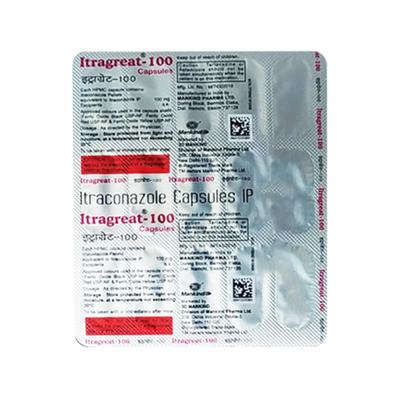 ITRAGREAT 100 Capsule 15's - Fungal Infections-Anf