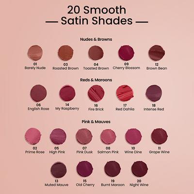 Swiss Beauty Satin Comfort Lipstick-Muted Mauve 3 gm - Lipsticks