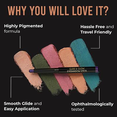 Insight Cosmetics Glide & Glow Eyeshadow Stick Pink Silvet 2 g - Eyeshadow, Bases & Primers