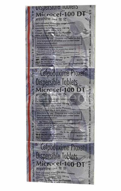 Microcef DT 100mg Tablet 10'S - Bacterial Infections-Cep