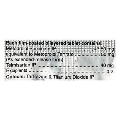 Metolar TL 50mg Tablet 10'S - Hypertension-Ang
