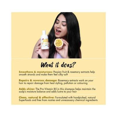 MyGlamm Super Foods Passion Fruit & Rosermary Shampoo 300 ml - Shampoos