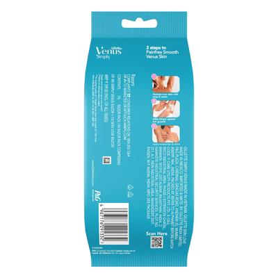 Gillette Venus Simply Hair Removal Razor for Women - 4 Simply Venus 1 for Skin Love 5's - Hair Removal Accessories