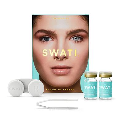 Swati Cosmetics Coloured Lenses Turquoise 6 Month Contact Lenses ( - 3) 1's - Eyecare Lenses