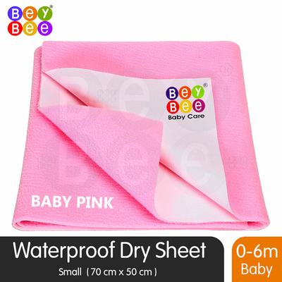 BeyBee Baby Care Waterproof Bed Protector Sheet - Baby Pink (S) 1's - Baby Bedding