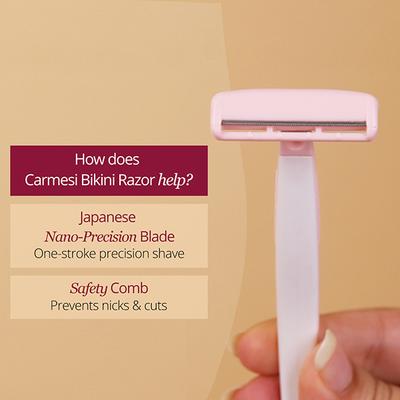 Carmesi Bikini Razor for Women, for Irritation-Free Shaving of Bikini Line, No Cuts 1's - Shaving & Hair Removal