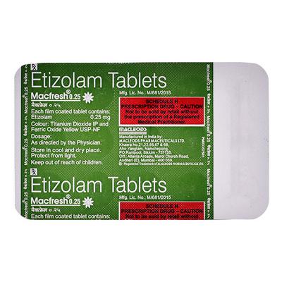 MACFRESH 0.25 Tablet 15's - Anxiety-Anx